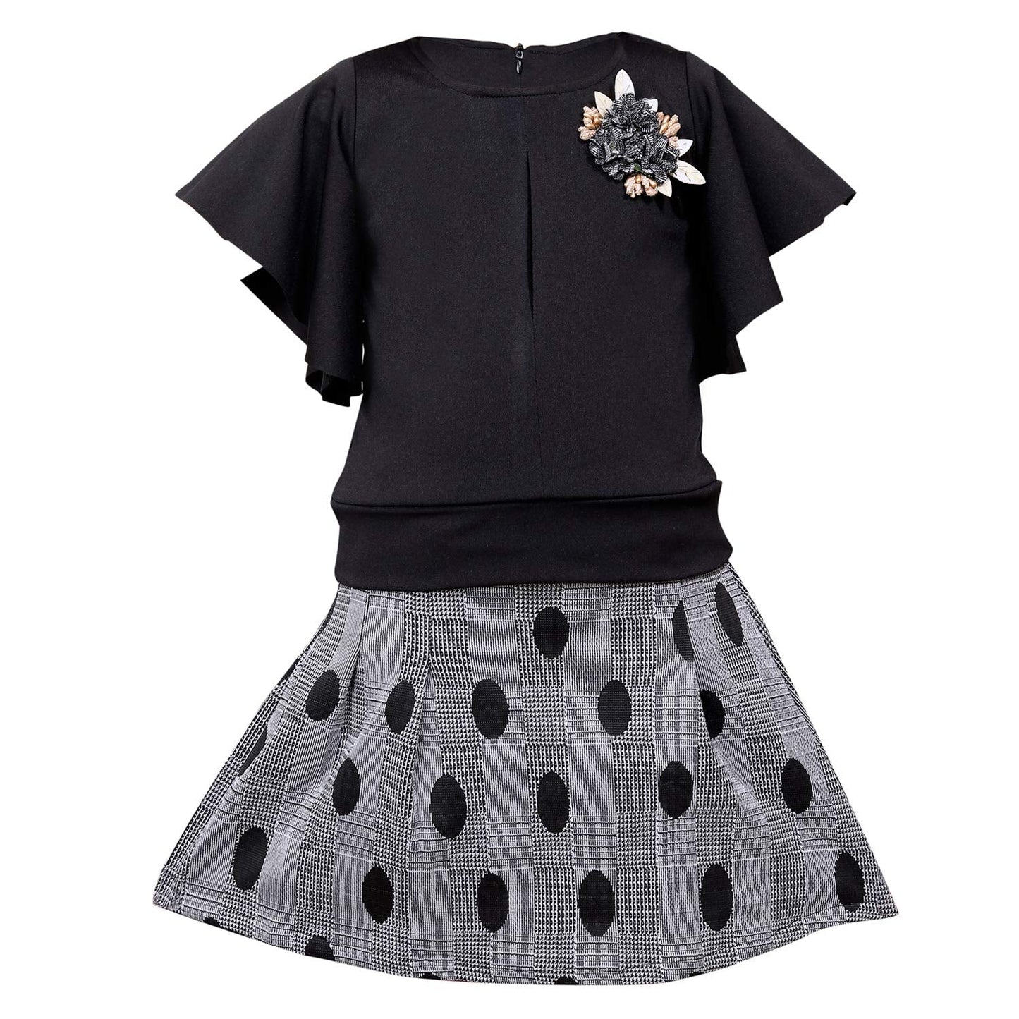 Baby Girls Partywear Frock Dress (stn751blk)
