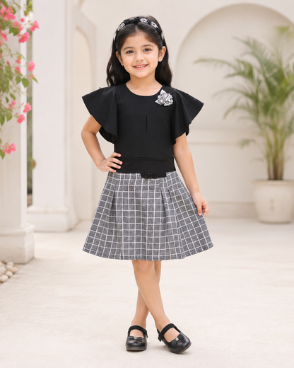 Baby Girls Casual Top Skirt stn751chks
