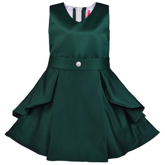 Wish Karo kids Partywear  Dress Frock (stn752grn) - Wish Karo