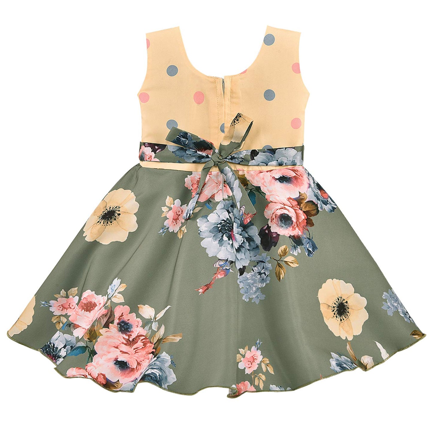 Baby Girls Partywear  Dress Frock (stn754grn)