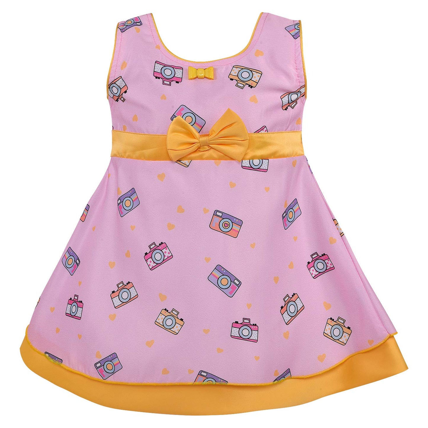 kids Partywear  Dress Frock (stn755bpnk)