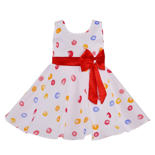 Kids Cotton Dress Frock (stn756rd)