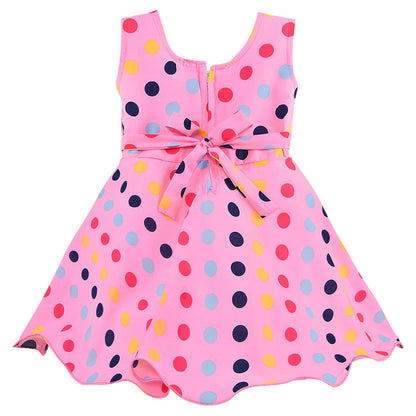 kids Partywear  Dress Frock (stn759bpnk)