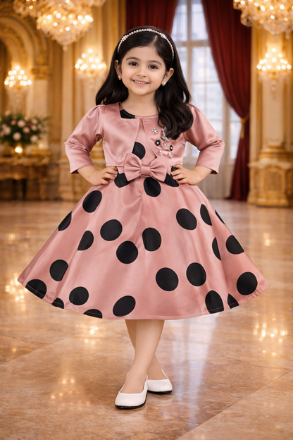 Girls Midi/Knee Length Party DressÂ Â (stn805pch)