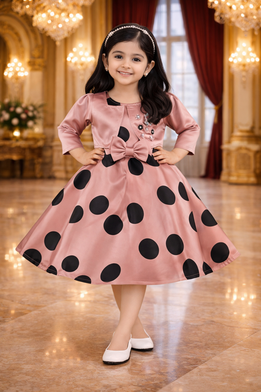 Girls Midi/Knee Length Party DressÂ Â (stn805pch)