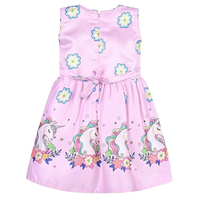 Girls Midi/Knee Length Casual Dress stn855bpnk