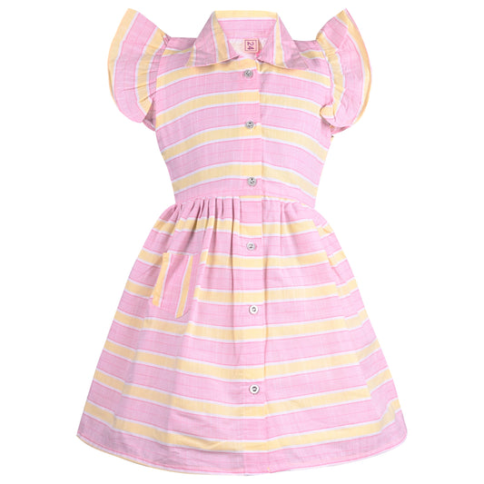 Girls Checked Fit and Flare Frock Dress - Wish Karo - photo 4