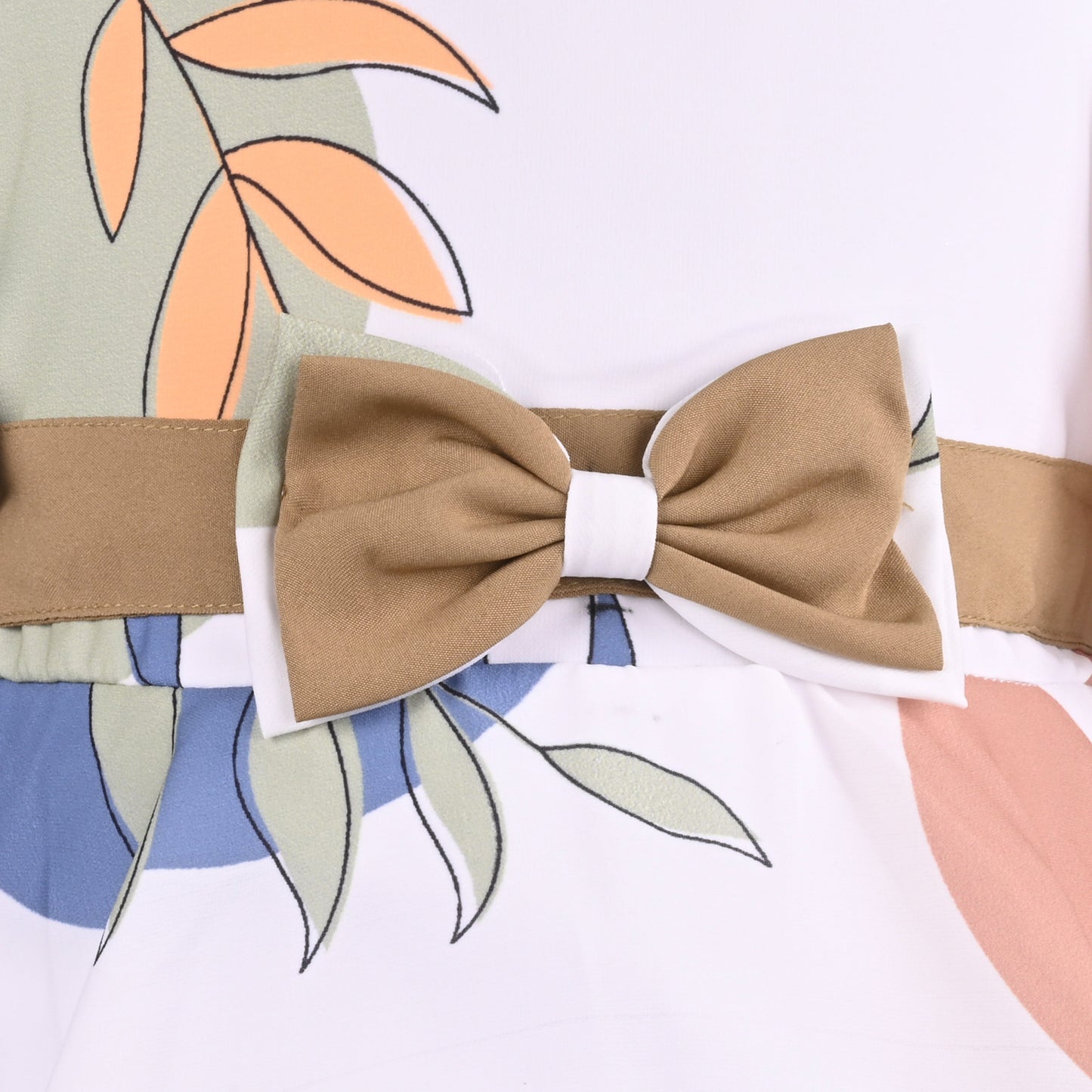 Girls Floral Print Flared Sleeve Fit and Flare Frock Dress