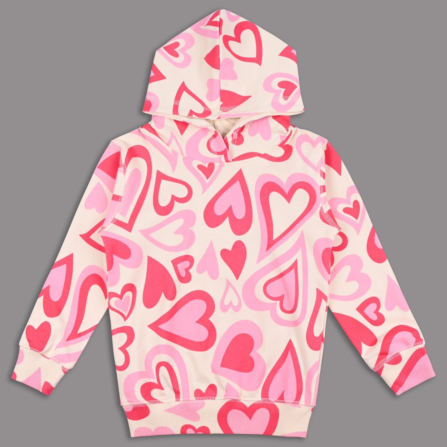 Kids Hoodie Heart Print Sweatshirt – Unisex Hoodies