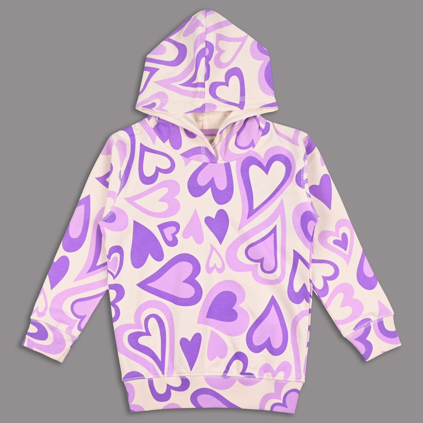 Kids Hoodie Heart Print Sweatshirt – Unisex Hoodies