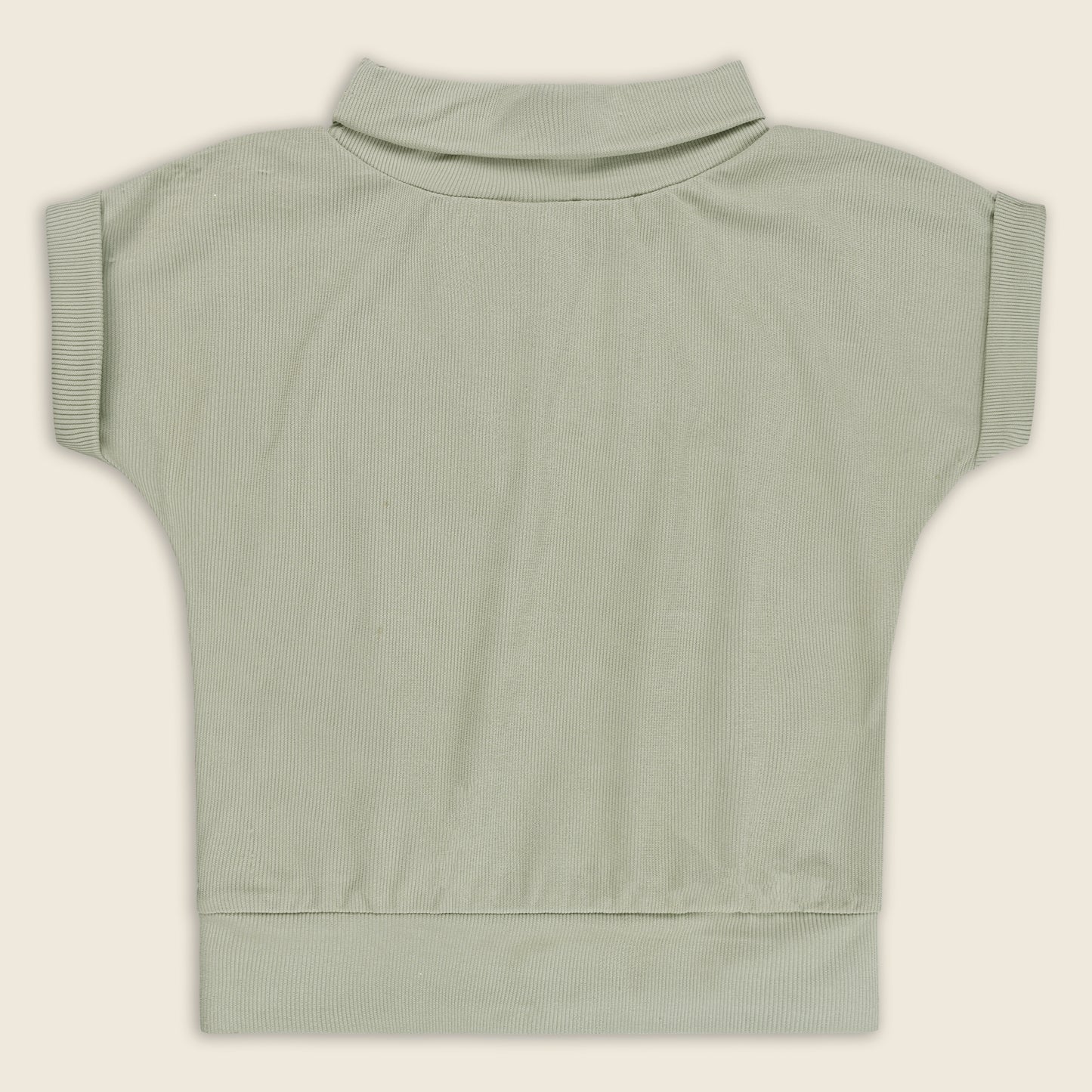 Girls High Neck Cotton T-shirt with Love Embroidery & Tassel Detailing tg401